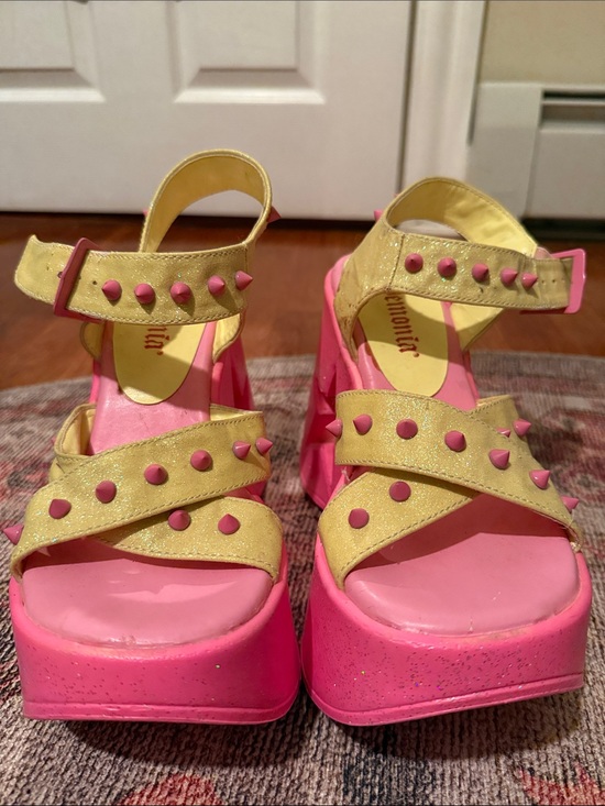Demonia Shoes - Demonia Pink Platform Sandals